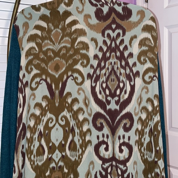 Green/Brown Ikat Kimono - Sizes 3X - Picture 5 of 11